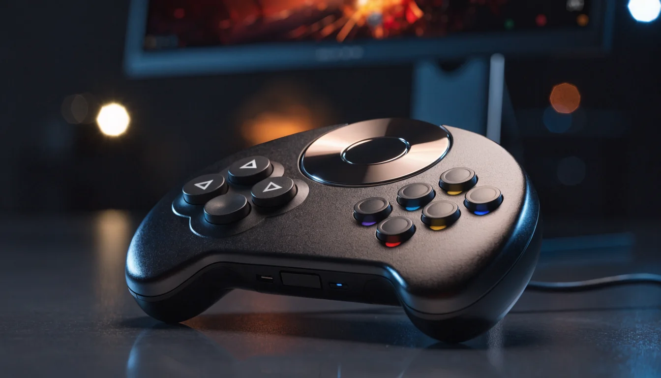 Leverless arcade controller for fighting games