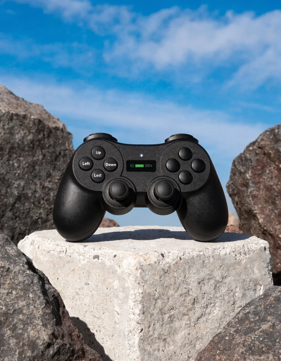 Leverless controller layout with directional buttons